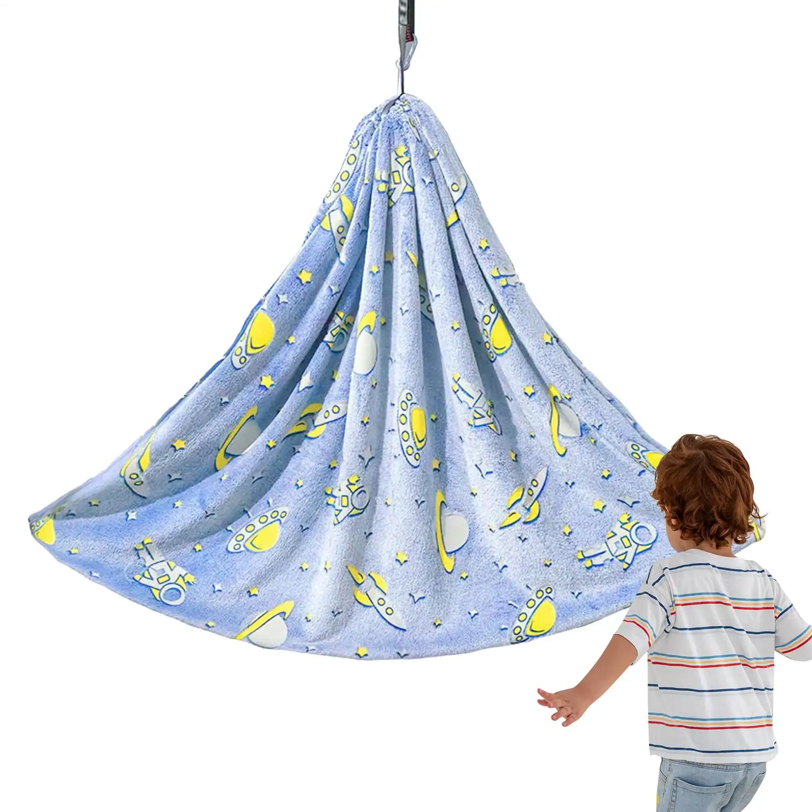 Kids Swing Lounger Glowing-in-the-Dark Sensory Swing Hammock Comfortable Flannel Bed Blanket For Children's Room Travel Outdoor
Kids Swing Lounger Glowing-in-the-Dark Sensory Swing Hammock Comfortable Flannel Bed Blanket For Children's Room Travel Outdoor