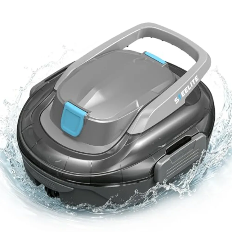 Robotic Pool Cleaner S7 for above ground pools, ABS plastic body in blue, dual motors for powerful suction and self-parking con
Robotic Pool Cleaner S7 for above ground pools, ABS plastic body in blue, dual motors for powerful suction and self-parking con