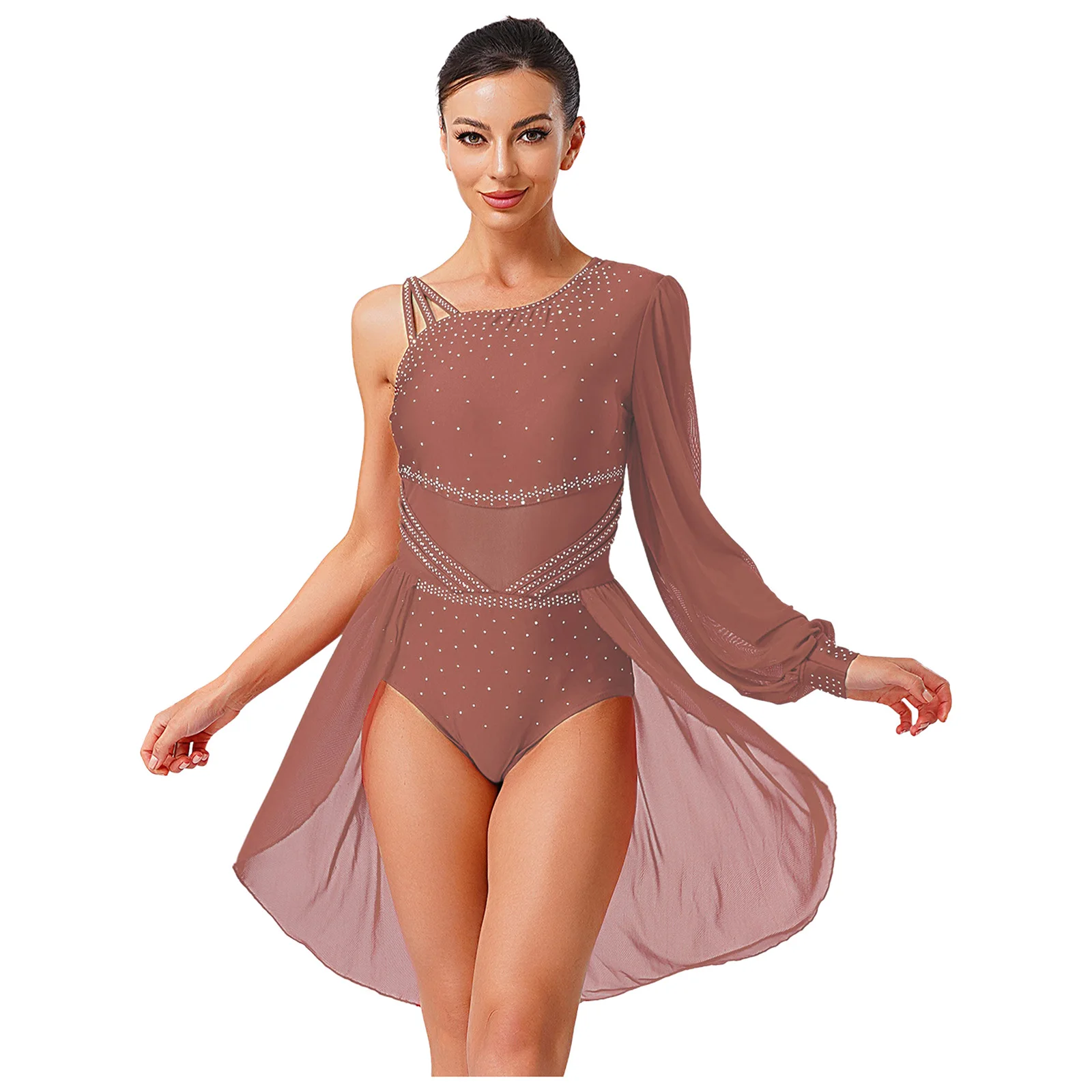 Women Figure Skating Dance Dresses Gymnastic Shiny Rhinestones Leotard Mesh Skirt Ballet Dance Dress for Performance Competition
Women Figure Skating Dance Dresses Gymnastic Shiny Rhinestones Leotard Mesh Skirt Ballet Dance Dress for Performance Competition