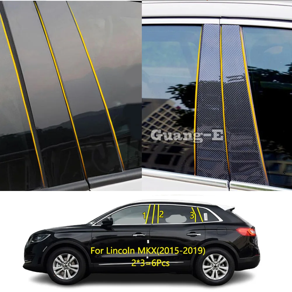 Car PC Material Pillar Post Cover Door Trim Window Carbon Fiber Molding Sticker Plate 6pcs For Lincoln MKX 2015-2019
Car PC Material Pillar Post Cover Door Trim Window Carbon Fiber Molding Sticker Plate 6pcs For Lincoln MKX 2015-2019