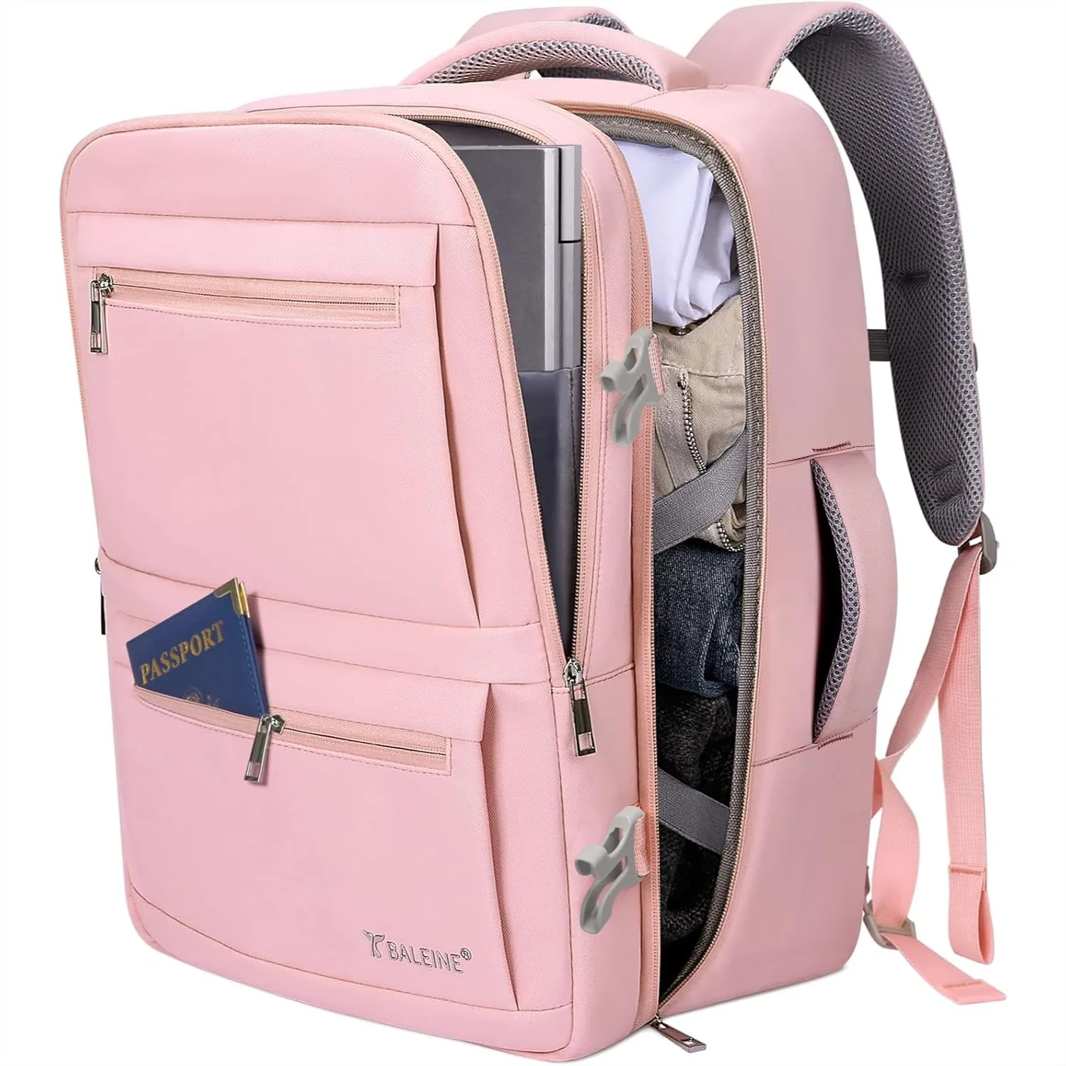 Large Travel Backpack for Women Men, Carry On Laptop Backpack with 180° Opening, 40L Expandable, Waterproof, Business Weekender
Large Travel Backpack for Women Men, Carry On Laptop Backpack with 180° Opening, 40L Expandable, Waterproof, Business Weekender
