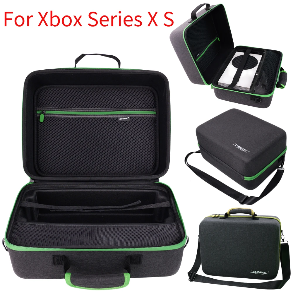 Жесткий чехол из ЭВА для Xbox Series X S, портативная дорожная сумка, противоударная сумка для хранения консоли, сумка на плечо для контроллера геймпада
Жесткий чехол из ЭВА для Xbox Series X S, портативная дорожная сумка, противоударная сумка для хранения консоли, сумка на плечо для контроллера геймпада