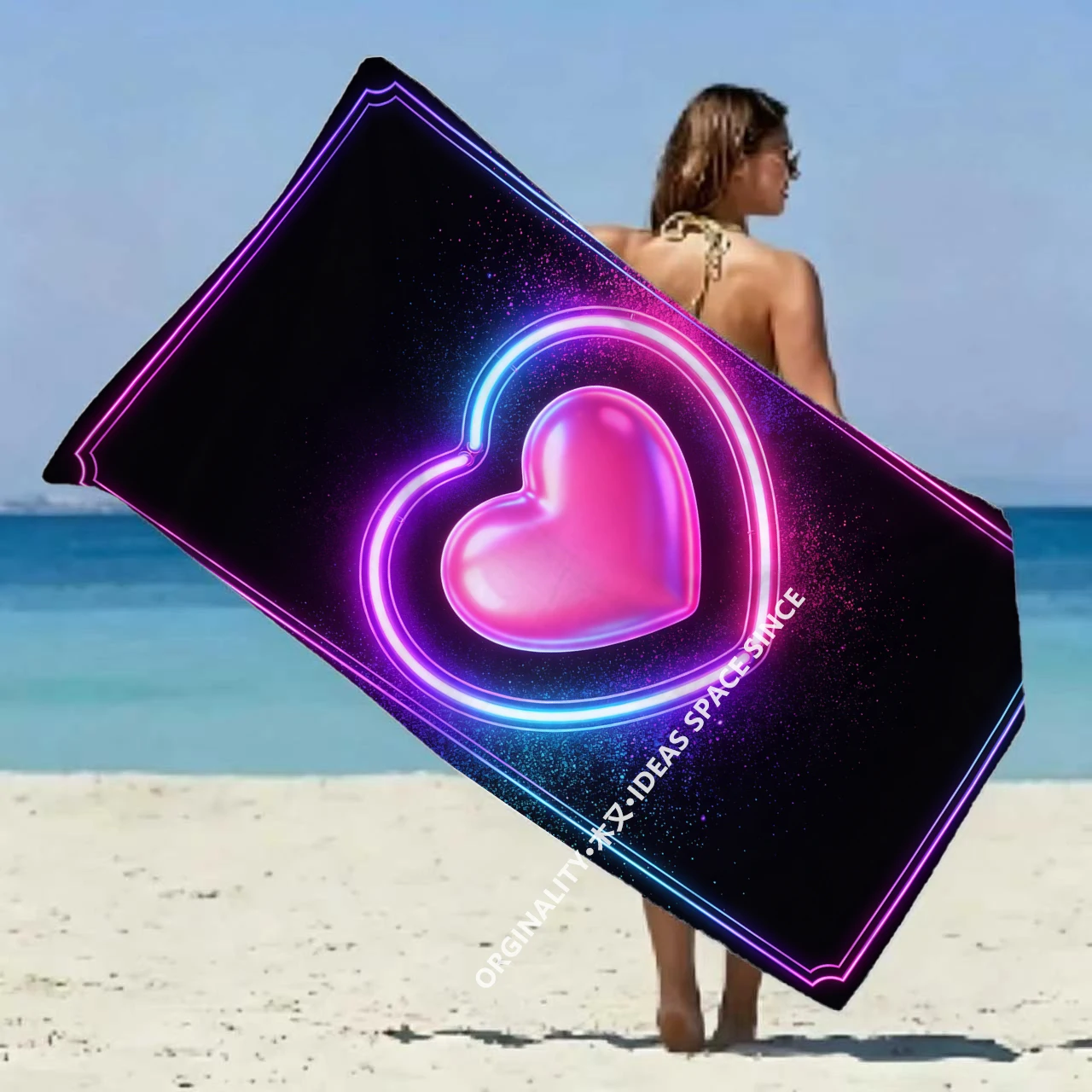 Neon Heart Glowing Beach Towel Patterned Sunscreen And Windproof Suitable For Swimming Pool Camping Travel Blanket
Neon Heart Glowing Beach Towel Patterned Sunscreen And Windproof Suitable For Swimming Pool Camping Travel Blanket