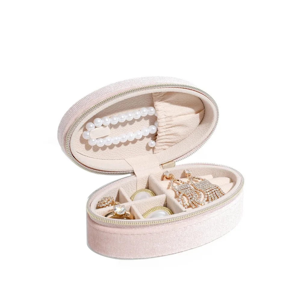 Multi-functional Velvet Oval Jewelry Box Zipper Mini Necklace Storage Display Box Large Capacity Jewelry Organizer Earrings
Multi-functional Velvet Oval Jewelry Box Zipper Mini Necklace Storage Display Box Large Capacity Jewelry Organizer Earrings
