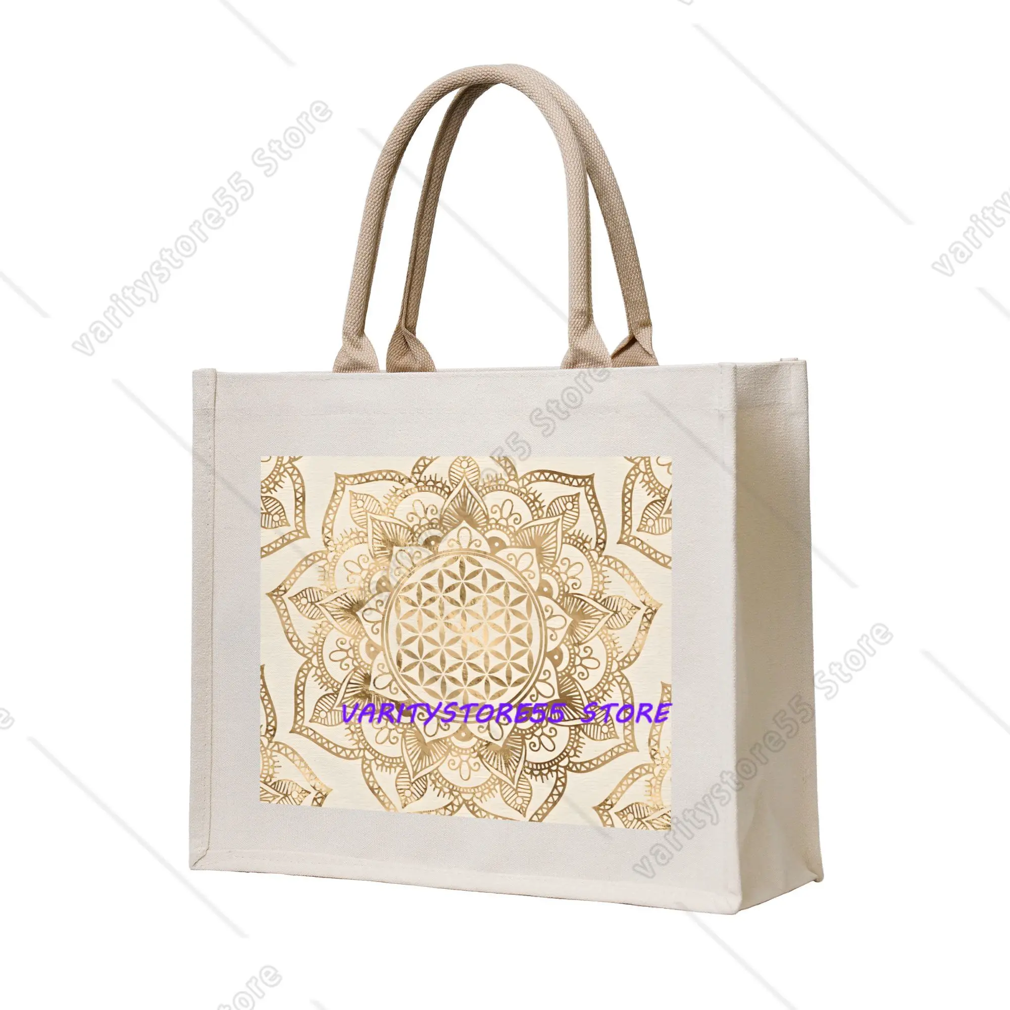Reusable Mandala Flower of Life in Lotus Shopping Bag Women Tote Bag Portable Sacred Geometry Groceries Shopper Bags
Reusable Mandala Flower of Life in Lotus Shopping Bag Women Tote Bag Portable Sacred Geometry Groceries Shopper Bags