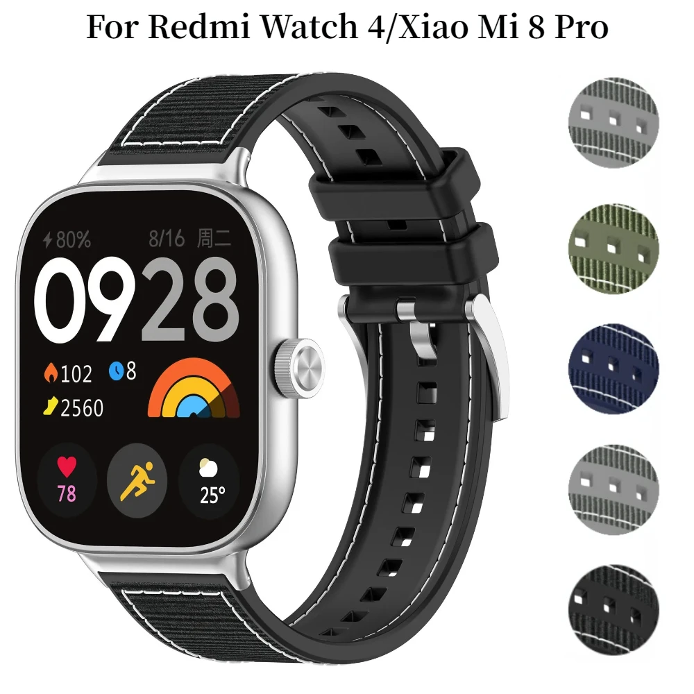 Ремешок силиконовый нейлоновый для Redmi Watch 4, сменный спортивный браслет для Xiaomi Mi Band 8 Pro, аксессуары для часов
Ремешок силиконовый нейлоновый для Redmi Watch 4, сменный спортивный браслет для Xiaomi Mi Band 8 Pro, аксессуары для часов