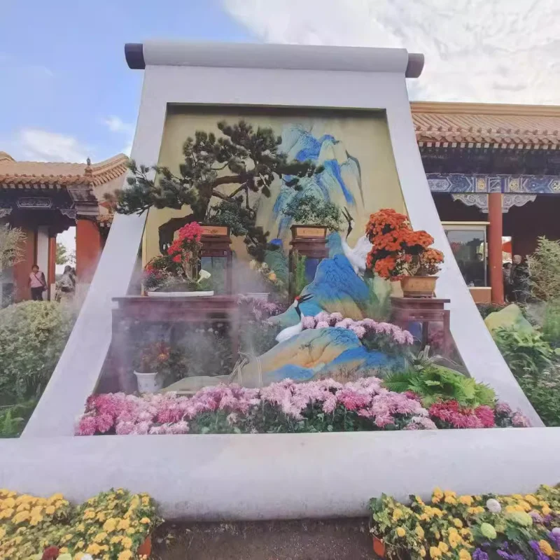 Outdoor giant flower and bird scroll scroll scroll scenic landscape photo frame creative ornament
Outdoor giant flower and bird scroll scroll scroll scenic landscape photo frame creative ornament