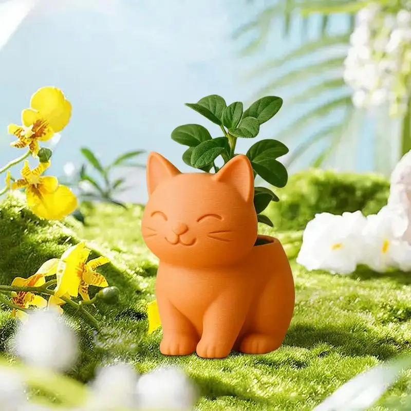 Кашпо для кошек, милый цветочный горшок для кошек с дренажными отверстиями, 3D печатный маленький цветочный горшок для растений, украшение для дома с животными для кактуса, бонсай и
Кашпо для кошек, милый цветочный горшок для кошек с дренажными отверстиями, 3D печатный маленький цветочный горшок для растений, украшение для дома с животными для кактуса, бонсай и