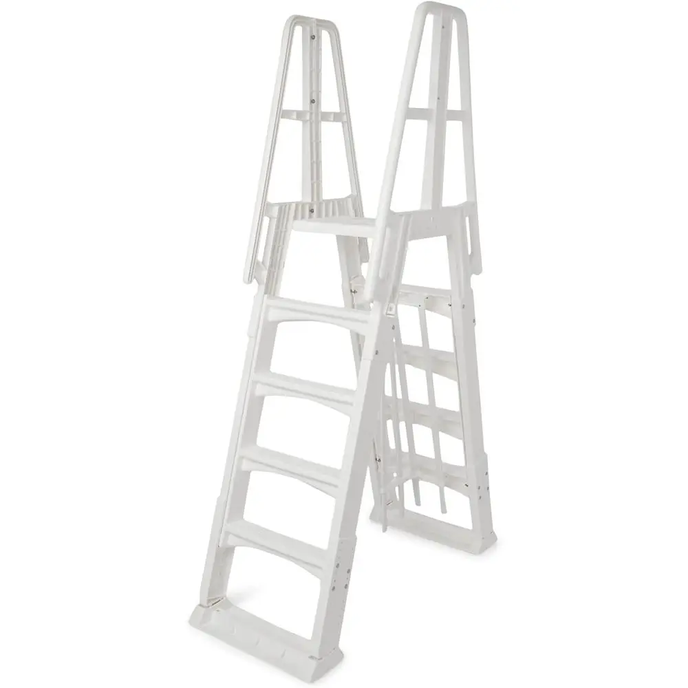 Adjustable 48-56 Inch Above Ground Pool Ladder with Slide Lock and Handrails, White
Adjustable 48-56 Inch Above Ground Pool Ladder with Slide Lock and Handrails, White