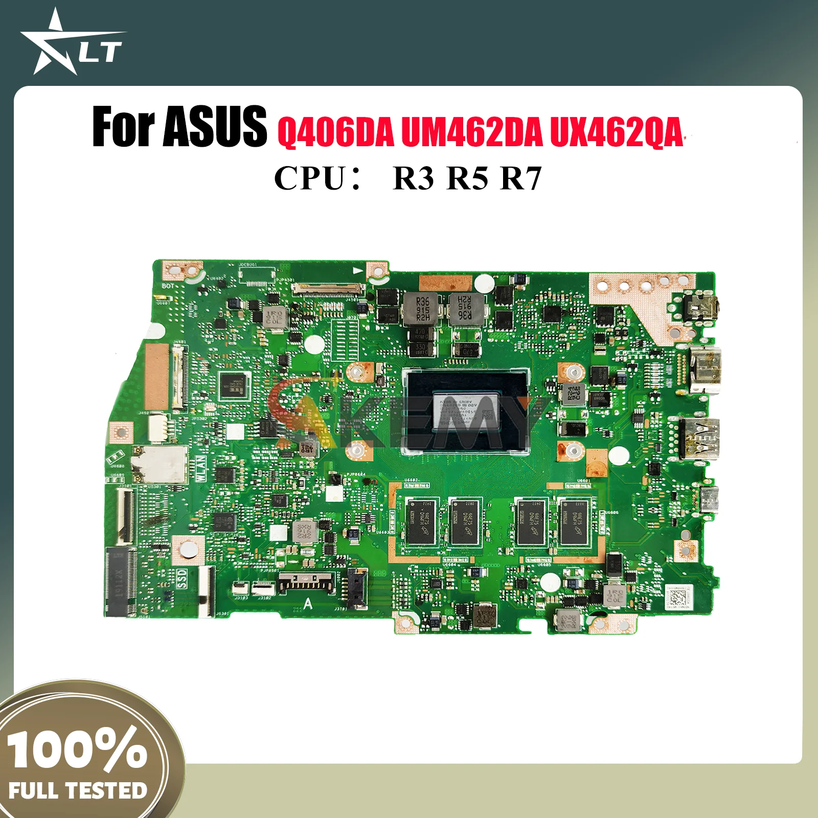 UX462DA Материнская плата для ноутбука ASUS ZenBook UX462QA UM462DA Q406DA UX462D UX462DA Материнская плата с процессором R3 R5 R7 100% tests OK stk
UX462DA Материнская плата для ноутбука ASUS ZenBook UX462QA UM462DA Q406DA UX462D UX462DA Материнская плата с процессором R3 R5 R7 100% tests OK stk