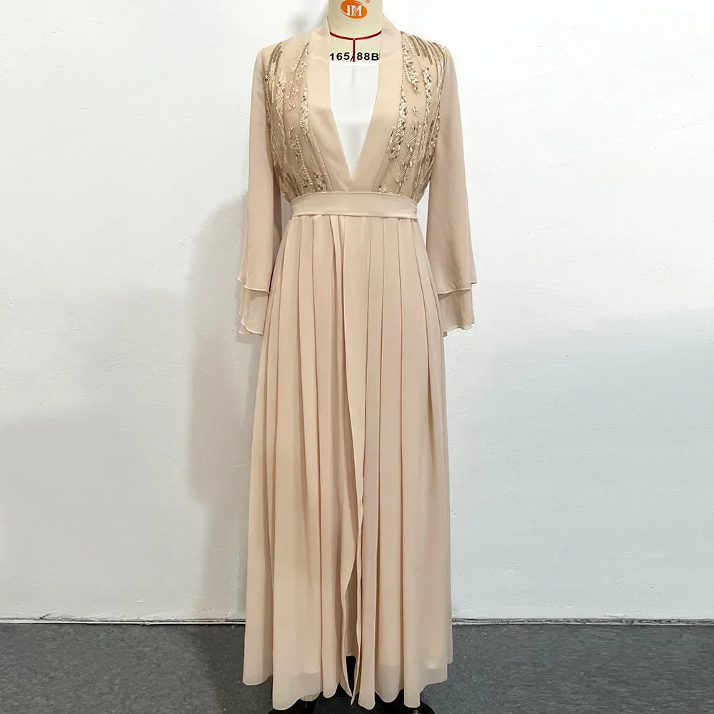 2025 New Chiffon Open Abayas for Women Dubai Turkey Kaftan Diamonds Belted Jalabiya Muslim Dress Islamic Clothing Arabic Robe
2025 New Chiffon Open Abayas for Women Dubai Turkey Kaftan Diamonds Belted Jalabiya Muslim Dress Islamic Clothing Arabic Robe