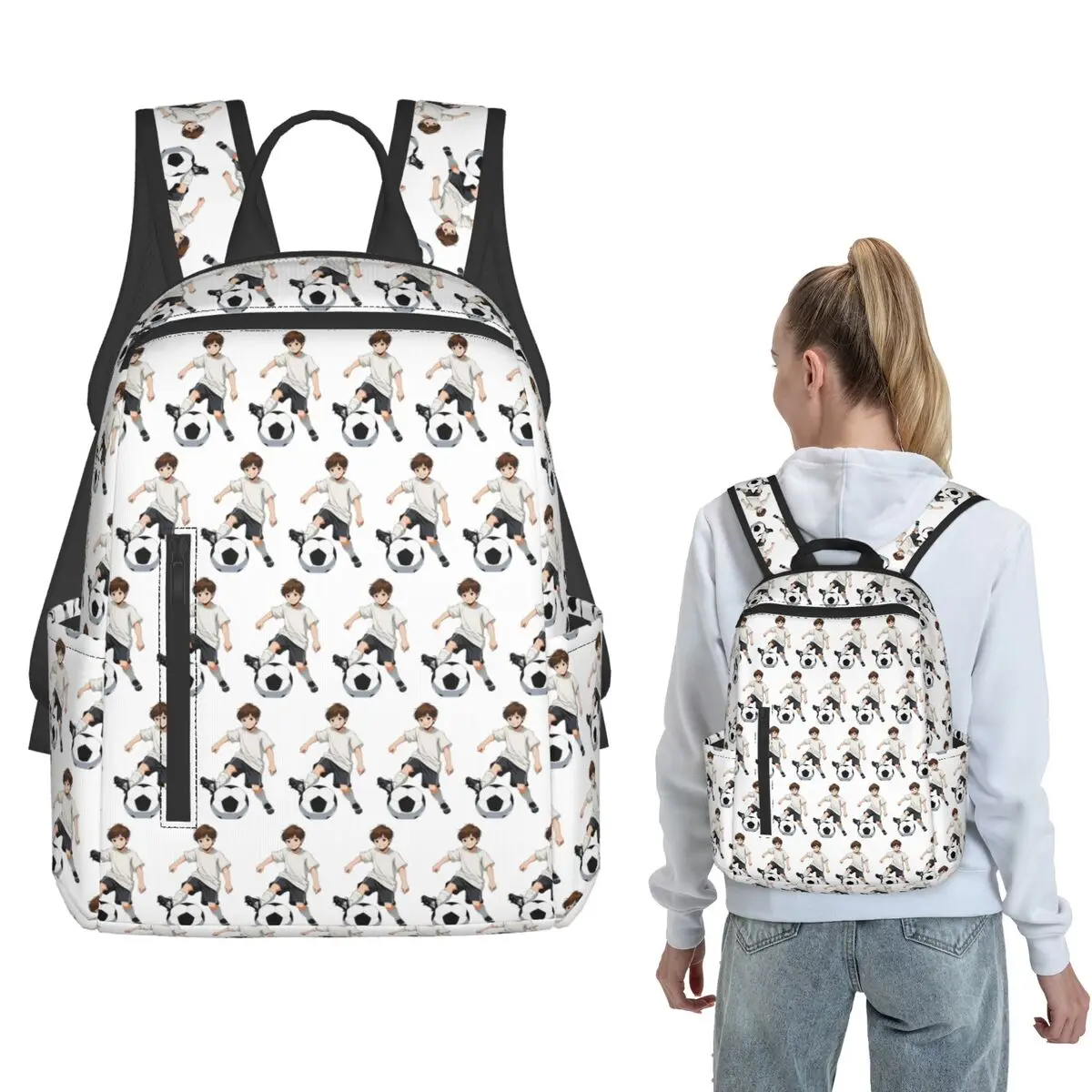 Anime Boy With Football Motivational Sports Art Backpack Daypack Kids BookBag School Bag Shoulder Bags for Men Women
Anime Boy With Football Motivational Sports Art Backpack Daypack Kids BookBag School Bag Shoulder Bags for Men Women