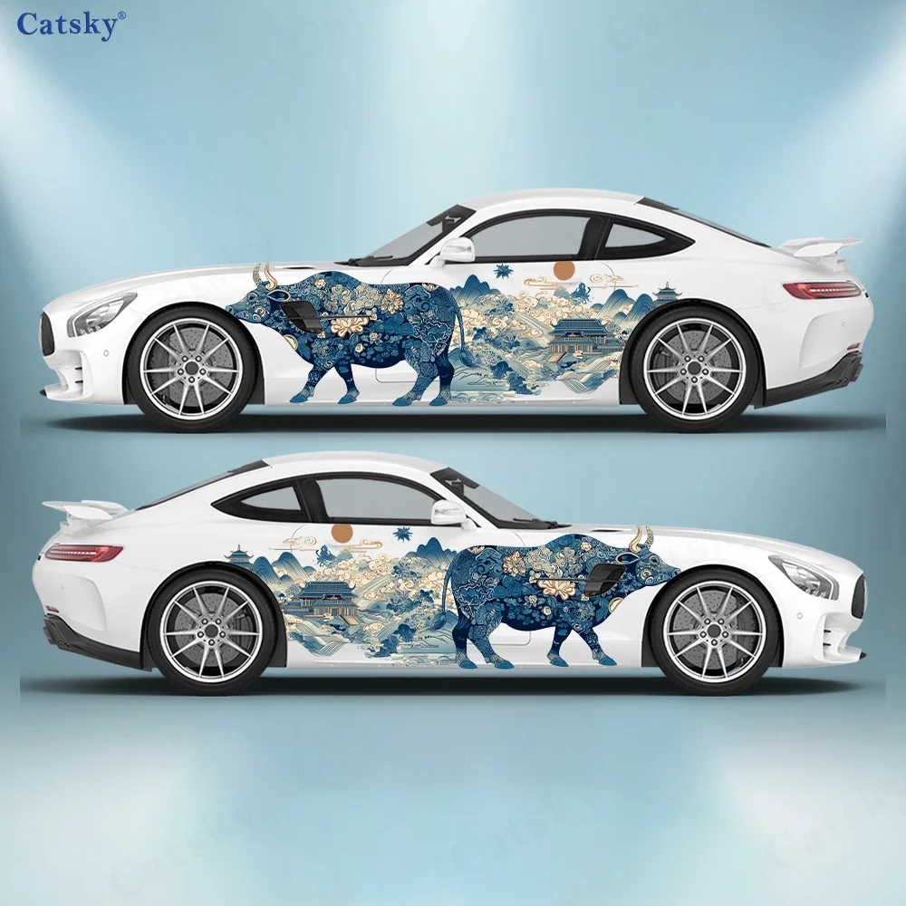 Watercolor Auspicious Cloud Cow Car Vinyl Wraps Decal Self-adhesive PVC Sticker Suitable for Trucks SUV Decor Auto Accessories
Watercolor Auspicious Cloud Cow Car Vinyl Wraps Decal Self-adhesive PVC Sticker Suitable for Trucks SUV Decor Auto Accessories