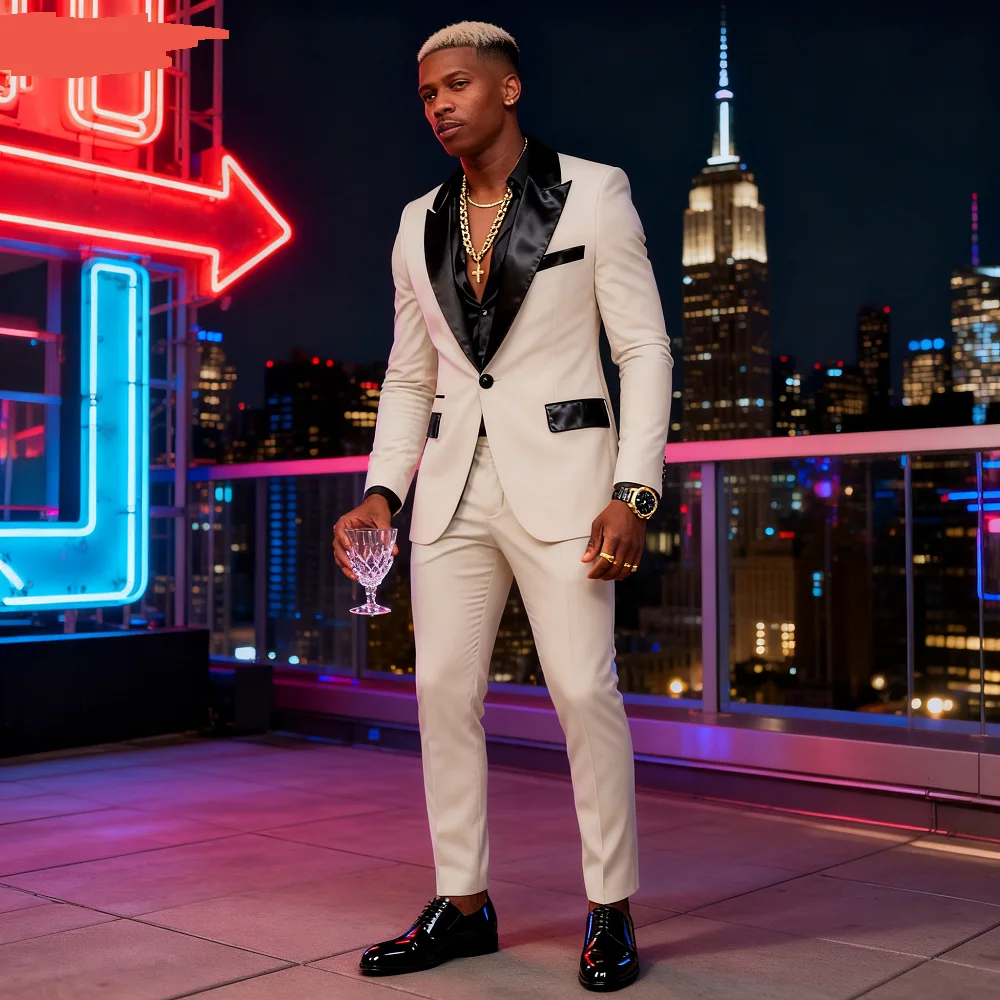 Men's Slim Fit Linen Terno 2-Piece Set Casual Blazer And Pants Summer Beach Wedding Party Dance Groomsmen Attire
Men's Slim Fit Linen Terno 2-Piece Set Casual Blazer And Pants Summer Beach Wedding Party Dance Groomsmen Attire