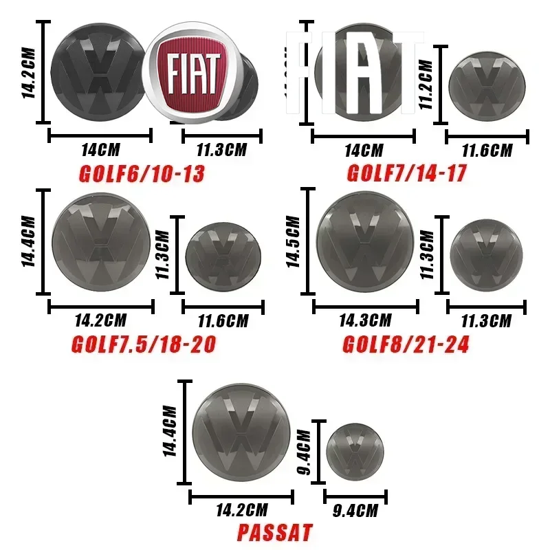 2pcs Front and Rear Emblem For Volkswagen VW Golf 6/Golf 7/Golf 7.5/Golf 8 Modified Black Label Flat Mirror Logo Cover Accessory
2pcs Front and Rear Emblem For Volkswagen VW Golf 6/Golf 7/Golf 7.5/Golf 8 Modified Black Label Flat Mirror Logo Cover Accessory