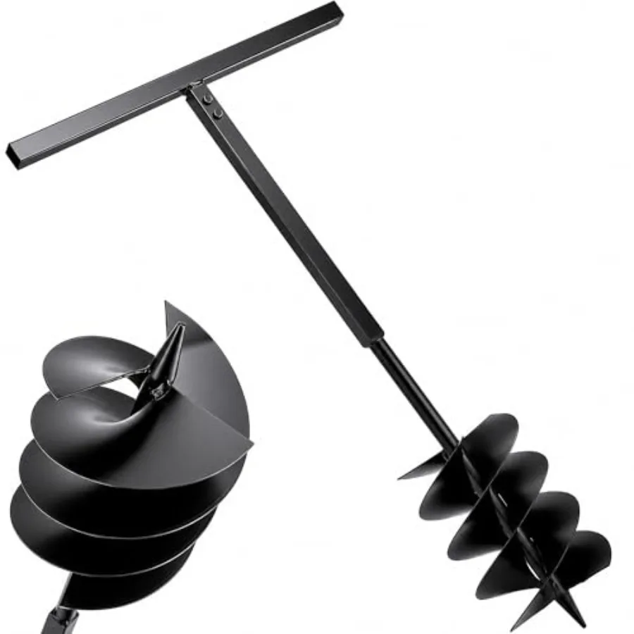 8 Inch Hand Drill Auger Post Hole Digger Manual Garden Spiral Drill Planter for Bulb, Flower, Seedlings, Bedding Plants, Fence
8 Inch Hand Drill Auger Post Hole Digger Manual Garden Spiral Drill Planter for Bulb, Flower, Seedlings, Bedding Plants, Fence