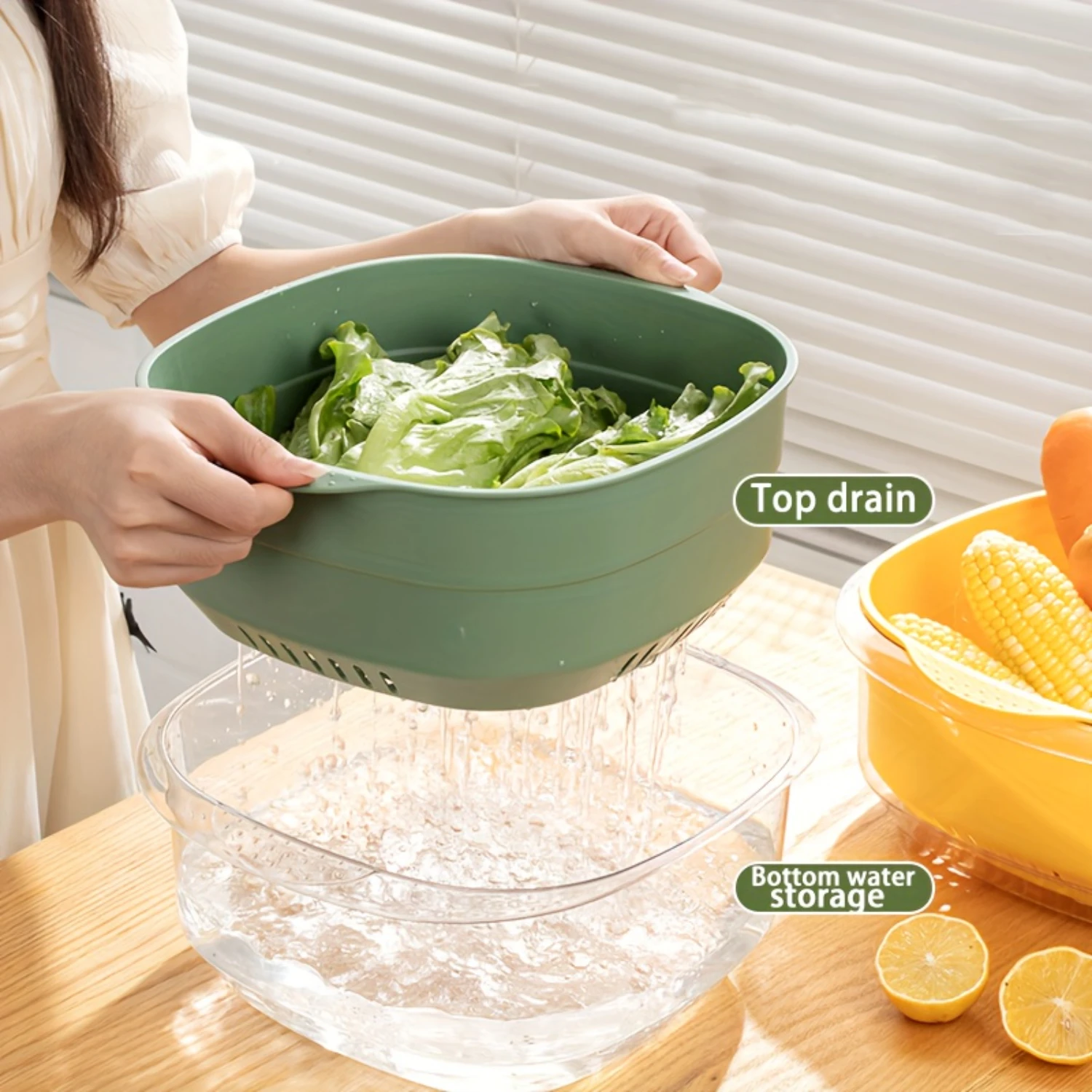 1 Set, Double Layer Drain Basket, Vegetable Washing Basket, Colander Basket, Plastic Strainer Basket, Reusable Washing Basket, H
1 Set, Double Layer Drain Basket, Vegetable Washing Basket, Colander Basket, Plastic Strainer Basket, Reusable Washing Basket, H