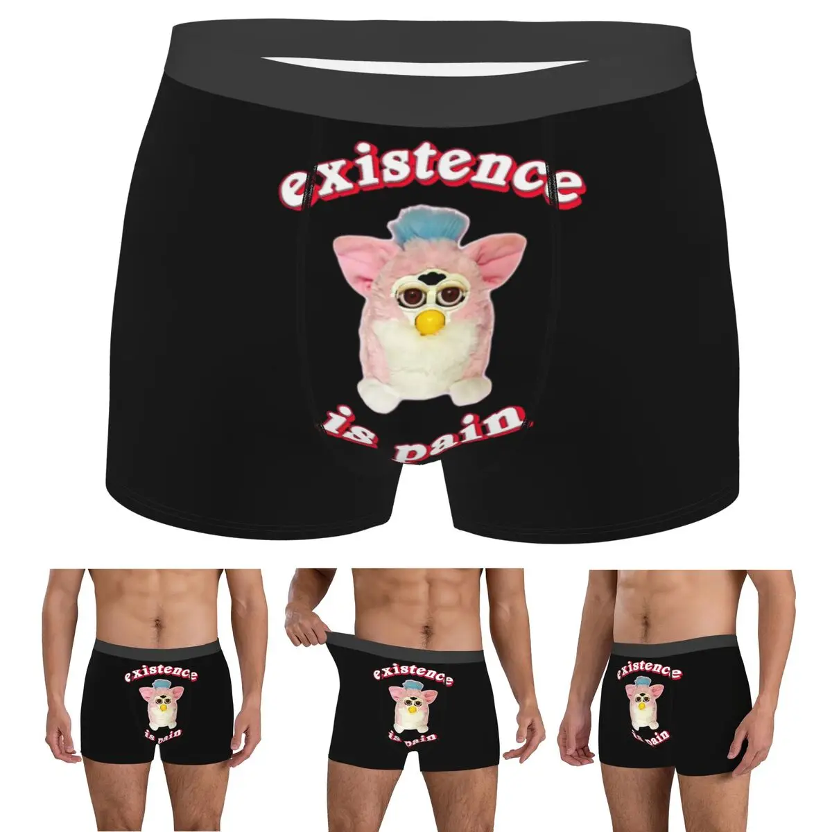 Boxer Underpants Shorts Furby Existence Is Pain Panties Men Ventilate Underwear for Homme Man Boyfriend Gift
Boxer Underpants Shorts Furby Existence Is Pain Panties Men Ventilate Underwear for Homme Man Boyfriend Gift