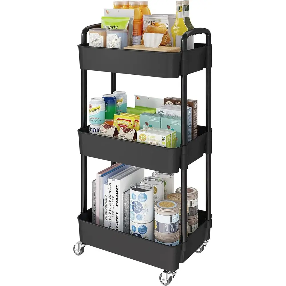 3-Tier Storage Carts, Multifunction Utility Rolling Cart Kitchen Storage Organizer, Mobile Shelving Unit Cart with Lockable Whee
3-Tier Storage Carts, Multifunction Utility Rolling Cart Kitchen Storage Organizer, Mobile Shelving Unit Cart with Lockable Whee