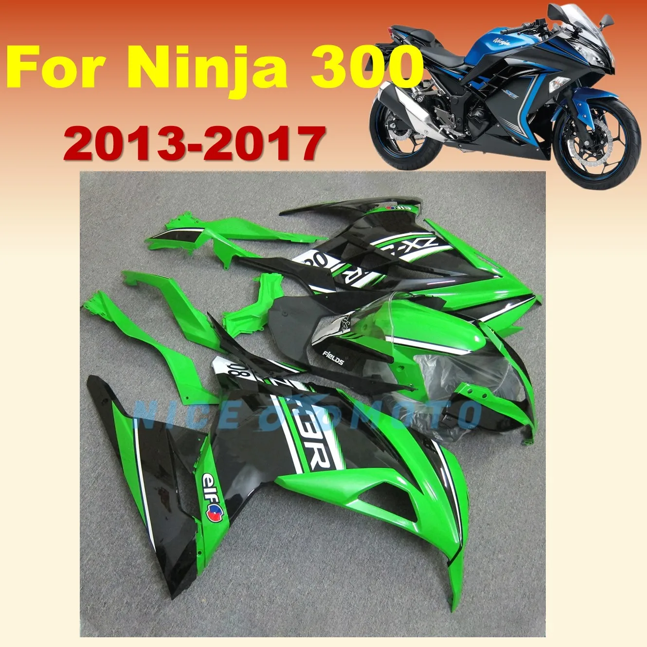 Комплект обтекателей для мотоцикла Kawasaki Ninja 300R ninja 300 2015 2016 2017 ABS Литье под давлением EX300 2013 2014 Зеленый кузов
Комплект обтекателей для мотоцикла Kawasaki Ninja 300R ninja 300 2015 2016 2017 ABS Литье под давлением EX300 2013 2014 Зеленый кузов
