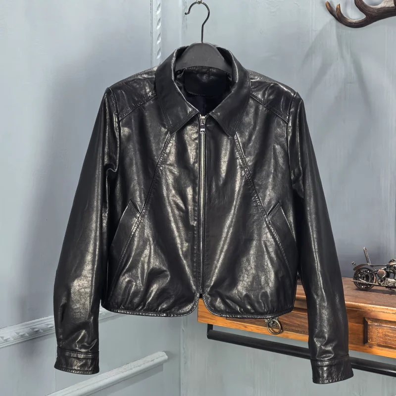 Spring 2026 Women's Leather Jaet ort Zipper Cowhide Motorcycle Jaet Casual Sle First Layer Leather Long Sve Turn-d...
Spring 2026 Women's Leather Jaet ort Zipper Cowhide Motorcycle Jaet Casual Sle First Layer Leather Long Sve Turn-d...