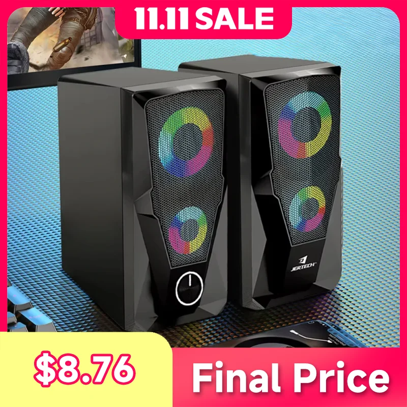 S6 RGB Backlit Gaming Wired Audio USB 2.0 Computer Speaker RGB Lighting Speaker Suitable For Computers And Laptops
S6 RGB Backlit Gaming Wired Audio USB 2.0 Computer Speaker RGB Lighting Speaker Suitable For Computers And Laptops