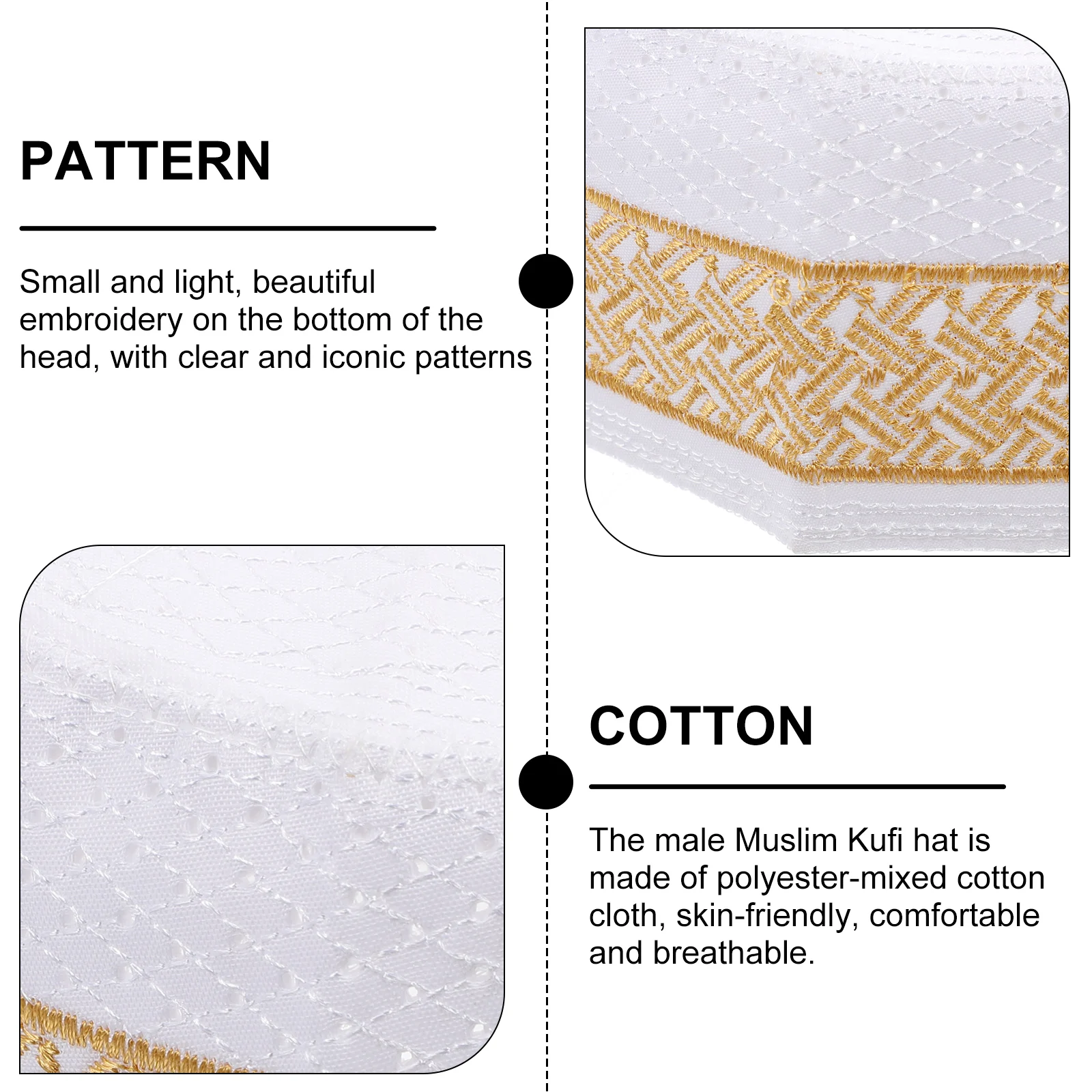 Men'S Muslim Hat Islamic Skull Cap Prayer Beanie Embroidery Stretchable Cotton Blend Uv Protection Religious Headwear For
Men'S Muslim Hat Islamic Skull Cap Prayer Beanie Embroidery Stretchable Cotton Blend Uv Protection Religious Headwear For