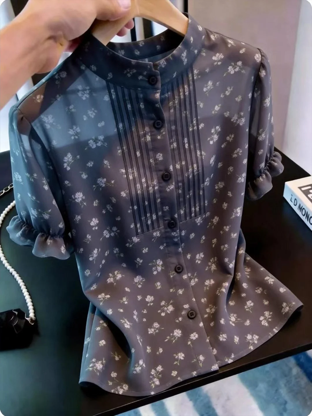 Fashionable Floral Print Short Sleeve Shirt Women's Commute Versatile Top Korean Style Straight Cut Silk Blend Summer 2026
Fashionable Floral Print Short Sleeve Shirt Women's Commute Versatile Top Korean Style Straight Cut Silk Blend Summer 2026
