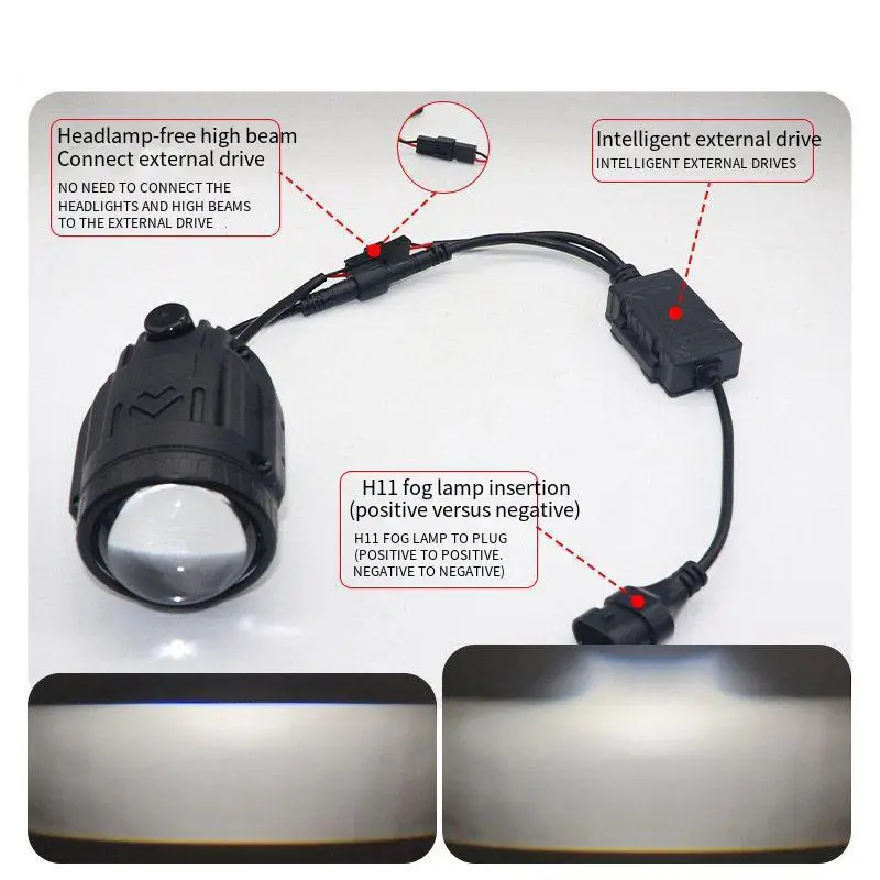 2 Inch Bi LED Fog Light Projector Lens 3000K 4300K 6000K Green Lemon for Car Motorcycle Truck
2 Inch Bi LED Fog Light Projector Lens 3000K 4300K 6000K Green Lemon for Car Motorcycle Truck