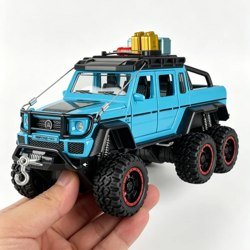 1:24 G63 Diecast Alloy Miniature Model Toys Cars Sound Light Pull Back Doors Opened Off-road Vehicles Birthday Present
1:24 G63 Diecast Alloy Miniature Model Toys Cars Sound Light Pull Back Doors Opened Off-road Vehicles Birthday Present