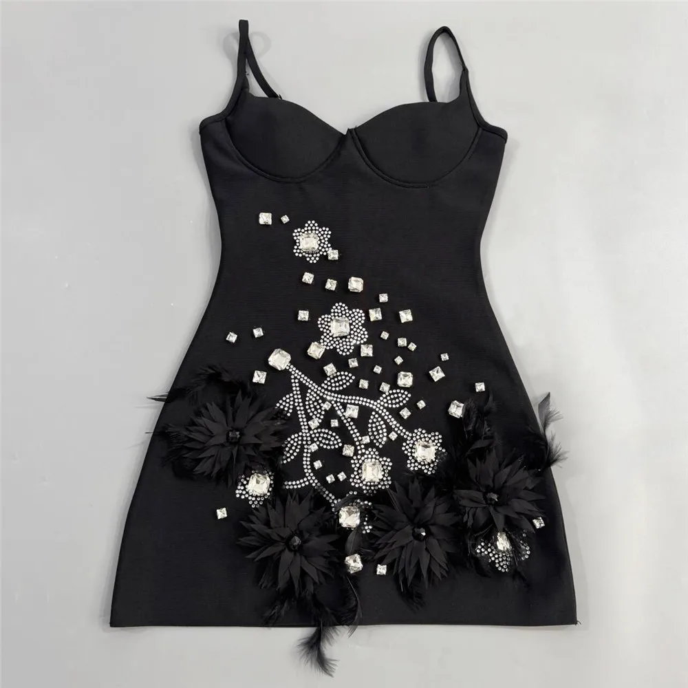 2026 New Women's Sexy Strap, Hot Diamond Feather Bandage Dress, Prom, Celebrity Party, Small Dress, Nightclub Mini Dress
2026 New Women's Sexy Strap, Hot Diamond Feather Bandage Dress, Prom, Celebrity Party, Small Dress, Nightclub Mini Dress