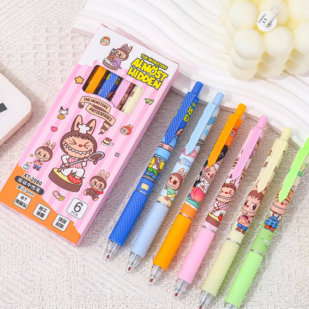 6Pcs Kawaii Gel Pen Labubu Monster Cartoon Neutral Pen Quick Drying Pen Student Examination School Office Supplies Stationery
6Pcs Kawaii Gel Pen Labubu Monster Cartoon Neutral Pen Quick Drying Pen Student Examination School Office Supplies Stationery