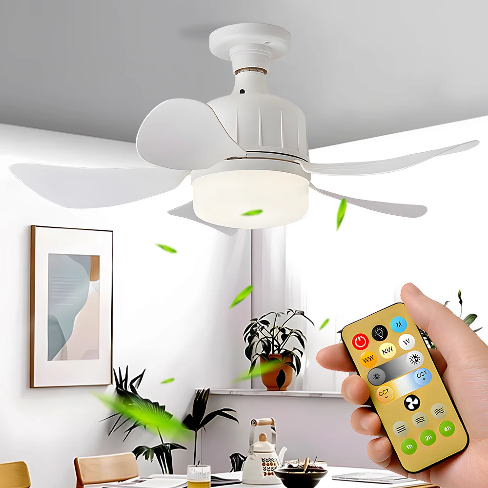2-IN-1 Socket Fan Lights with Remote, Timing Funtion, 3 Color Temperature&6 Speeds, E26/E27 Bulb Ceiling Fans Lamps for Room
2-IN-1 Socket Fan Lights with Remote, Timing Funtion, 3 Color Temperature&6 Speeds, E26/E27 Bulb Ceiling Fans Lamps for Room