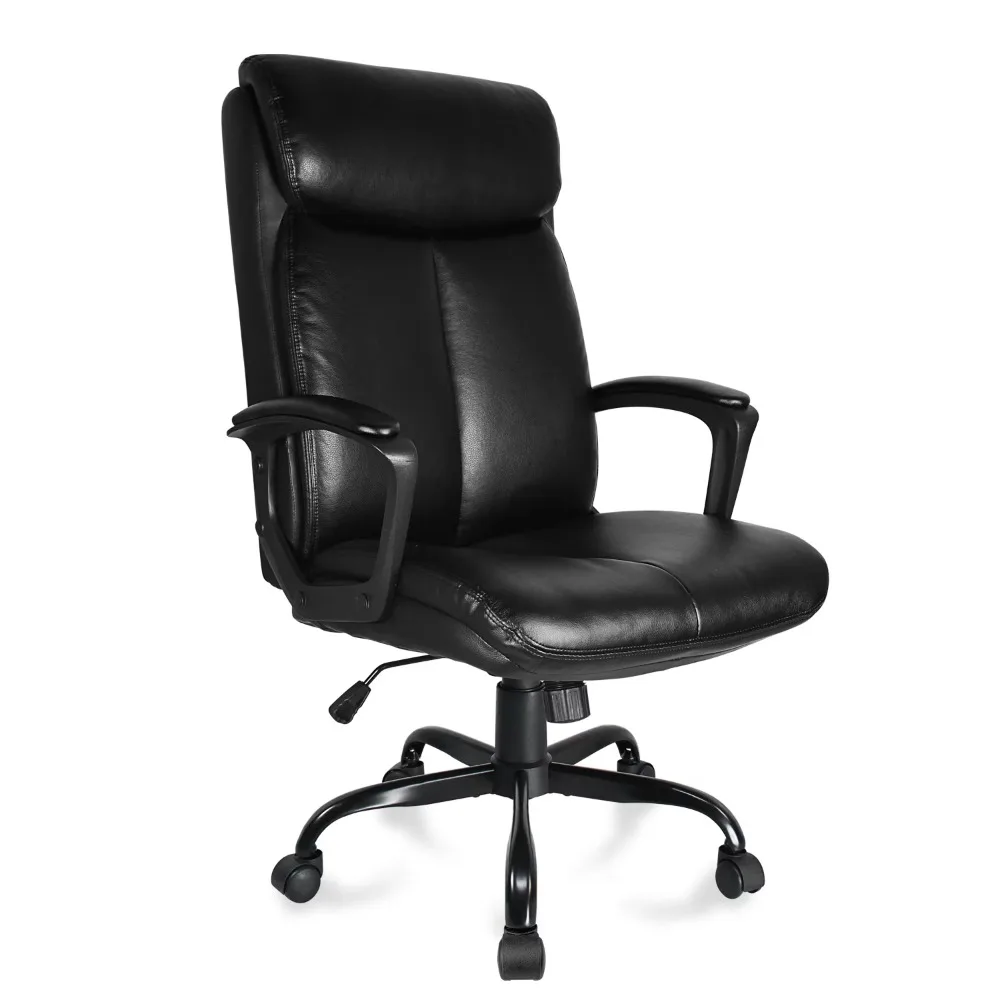 Office Desk Chair with High Quality PU Leather,Adjustable Height/Tilt,360-Degree Swivel, 300LBS,Black Office Chairs
Office Desk Chair with High Quality PU Leather,Adjustable Height/Tilt,360-Degree Swivel, 300LBS,Black Office Chairs