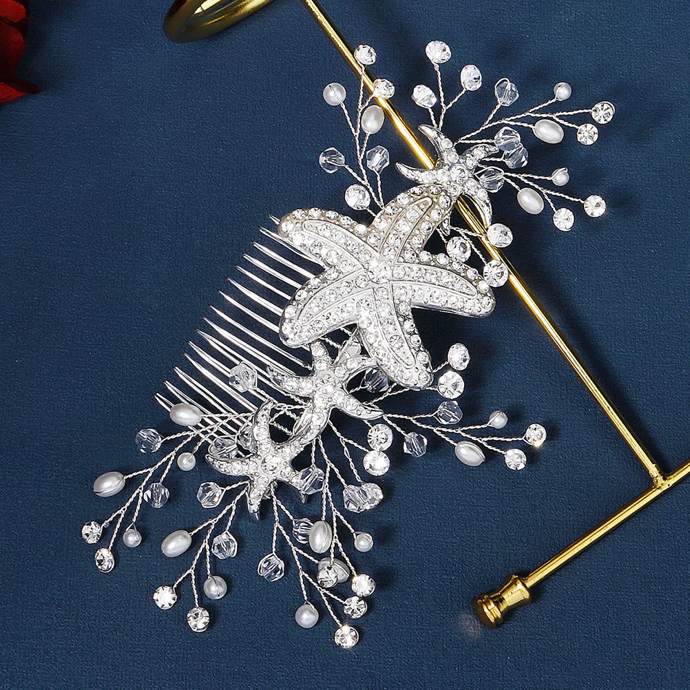Crystal Pearl Hair Comb Accessories Elegant Wedding Bridal Hairpins for Women Gold Star Fish Reusable Durable Clips
Crystal Pearl Hair Comb Accessories Elegant Wedding Bridal Hairpins for Women Gold Star Fish Reusable Durable Clips