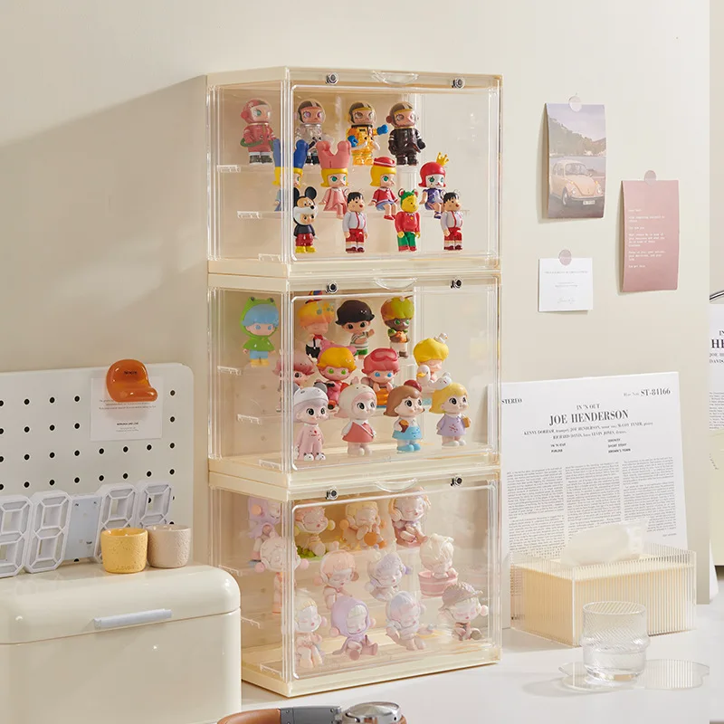 Dustproof Magnetic Suction Handle Storage Box Cream Style Doll Blind Box Organizer Desktop Toy Holders
Dustproof Magnetic Suction Handle Storage Box Cream Style Doll Blind Box Organizer Desktop Toy Holders