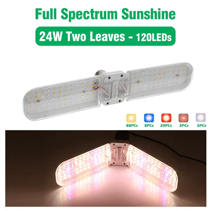 LED Grow Light Full Spectrum Bulb For Indoor Plants Bloom Flowering Grow Lamps Garden E27 1 PCS B
LED Grow Light Full Spectrum Bulb For Indoor Plants Bloom Flowering Grow Lamps Garden E27 1 PCS B