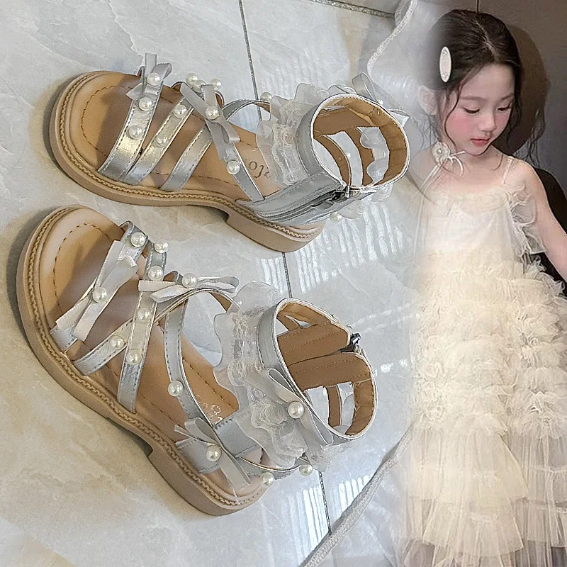 Kids Casual Shoes Sweet Lace Children Princess Shoes Open Toes Soft Sole 2026 Summer New Girls Roman Sandals Non-slip Versatile
Kids Casual Shoes Sweet Lace Children Princess Shoes Open Toes Soft Sole 2026 Summer New Girls Roman Sandals Non-slip Versatile