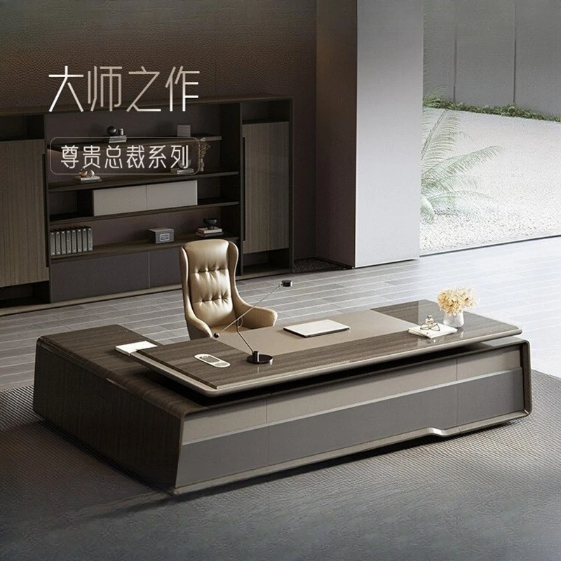Upscale President Boss Office Furniture General Manager Office Desk and Chair
Upscale President Boss Office Furniture General Manager Office Desk and Chair