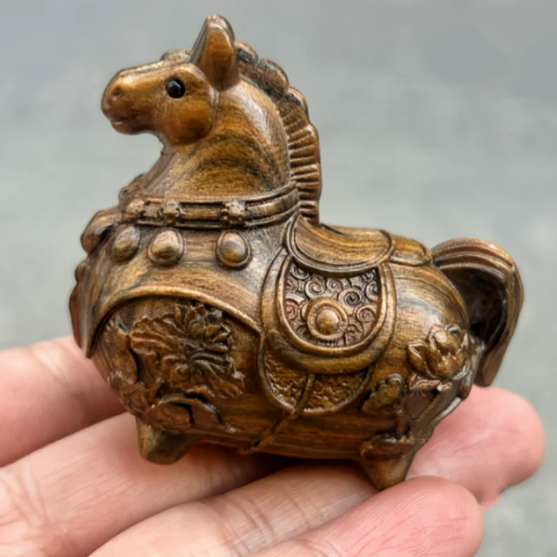 Antique wood carving mini zodiac horse statue ornament handle piece handicraft home and office desktop decoration
Antique wood carving mini zodiac horse statue ornament handle piece handicraft home and office desktop decoration