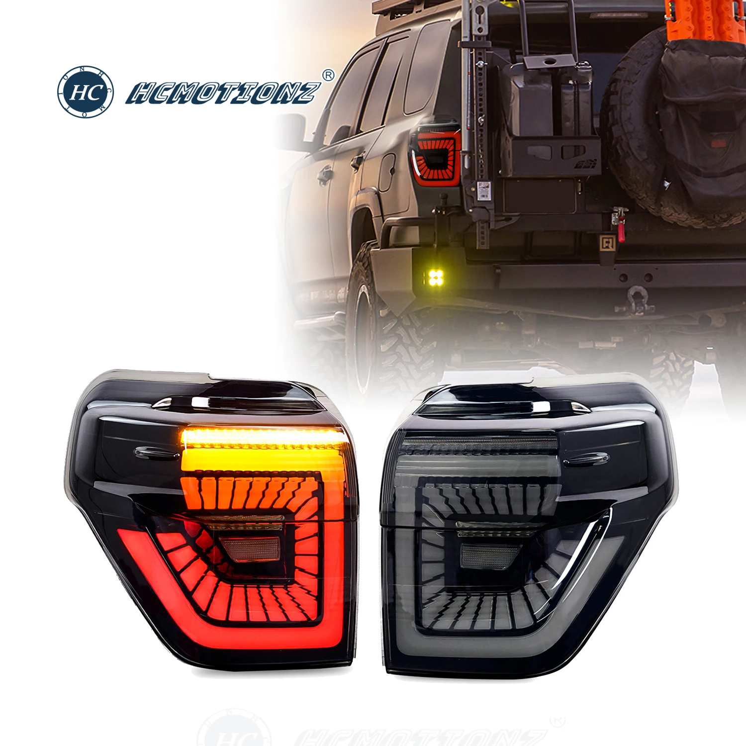 HCMOTIONZ Rear Lamps for Toyota 4Runner SR5 TRD Off Road Lmite 2010-2023 LED Tail Lights Assembly DRL Start up Animation
HCMOTIONZ Rear Lamps for Toyota 4Runner SR5 TRD Off Road Lmite 2010-2023 LED Tail Lights Assembly DRL Start up Animation