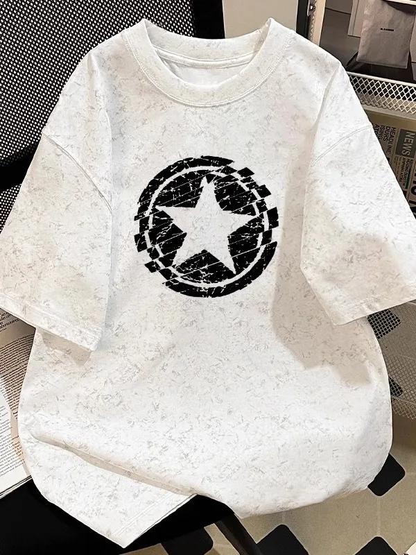 Loose Casual American Style Men's T-shirt Short Sleeve Summer New Fashion Youth Creative Interest Daily Wear round Neck
Loose Casual American Style Men's T-shirt Short Sleeve Summer New Fashion Youth Creative Interest Daily Wear round Neck