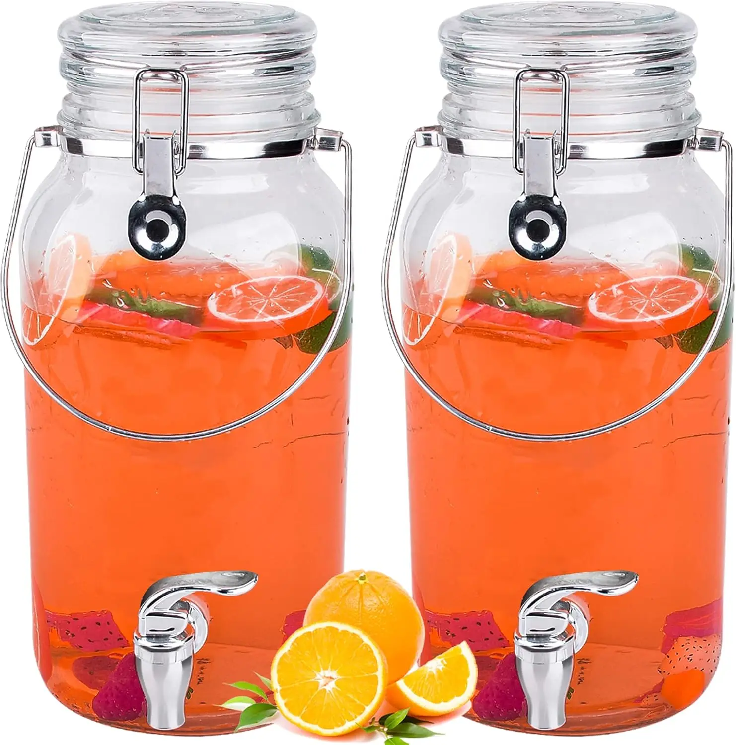 2 Pack 1 Gallon Glass Drink Dispensers for Parties with Spigot, Mason Jar Beverage Dispenser for Juice Water Iced Tea
2 Pack 1 Gallon Glass Drink Dispensers for Parties with Spigot, Mason Jar Beverage Dispenser for Juice Water Iced Tea