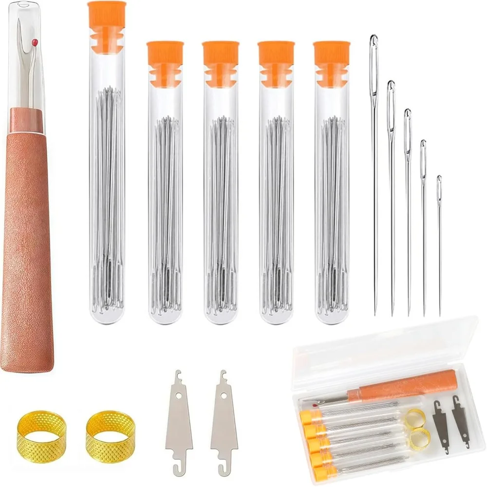 US Shipping 50 Large Eye Hand Sewing Needles Set 5 Sizes for Mending Crafts
US Shipping 50 Large Eye Hand Sewing Needles Set 5 Sizes for Mending Crafts