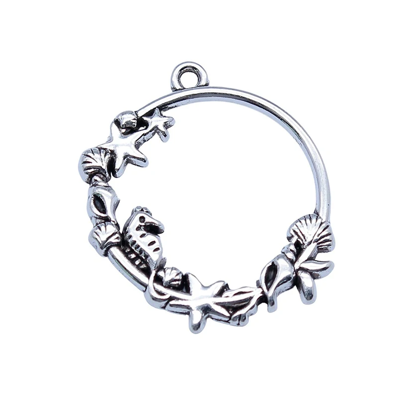 50pcs/lot Alloy Metal Shell Conch Starfish And Seahorse Ring Pendant For Charm Making DIY Bracelets Necklace Accessories
50pcs/lot Alloy Metal Shell Conch Starfish And Seahorse Ring Pendant For Charm Making DIY Bracelets Necklace Accessories