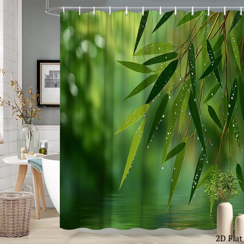 Waterproof Tropical Green Bamboo Leaves Shower Curtain Bathroom Spa Decor Jungle Print 180x200cm
Waterproof Tropical Green Bamboo Leaves Shower Curtain Bathroom Spa Decor Jungle Print 180x200cm