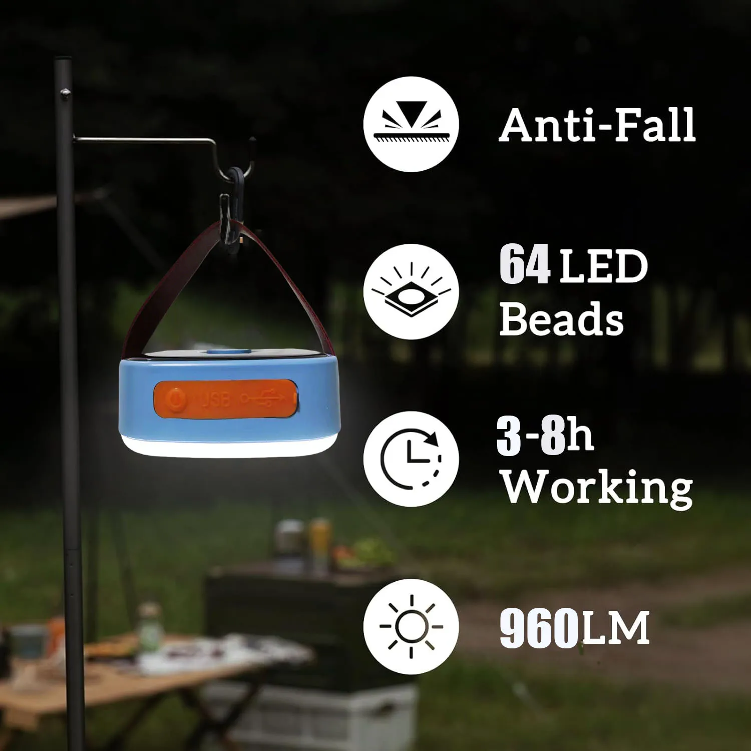 Luces LED solares para camping, 960LM, 3 modos. Impermeables y portátiles para uso al aire libre y emergencias. Luz magnética so
Luces LED solares para camping, 960LM, 3 modos. Impermeables y portátiles para uso al aire libre y emergencias. Luz magnética so