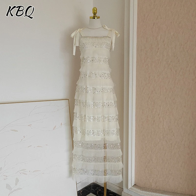 KBQ Solid Spliced Sequins Slimming A Line Dresses for Women Square Collar Sleeveless Patchwork Lace Up Backless Dress Female New
KBQ Solid Spliced Sequins Slimming A Line Dresses for Women Square Collar Sleeveless Patchwork Lace Up Backless Dress Female New