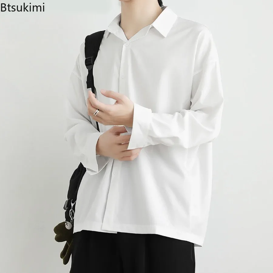 New Loose-fit Ice Silk Draped Solid Color Long Sleeve Autumn Trendy Casual Men's Wear Shirt Fashion Handsome and Versatile Shirt
New Loose-fit Ice Silk Draped Solid Color Long Sleeve Autumn Trendy Casual Men's Wear Shirt Fashion Handsome and Versatile Shirt