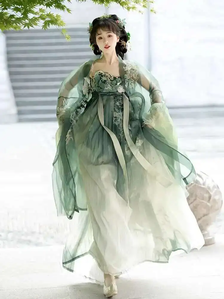 Jade Finger Twist _ Biyu Qingyao Hezi Юбка Hanfu Женская 2322 Новая весенне-летняя рубашка с большими рукавами Династия Тан Древний
Jade Finger Twist _ Biyu Qingyao Hezi Юбка Hanfu Женская 2322 Новая весенне-летняя рубашка с большими рукавами Династия Тан Древний